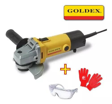 Amoladora Goldex Eléctrica 550w + Guantes +Lentes - Tienda Universo